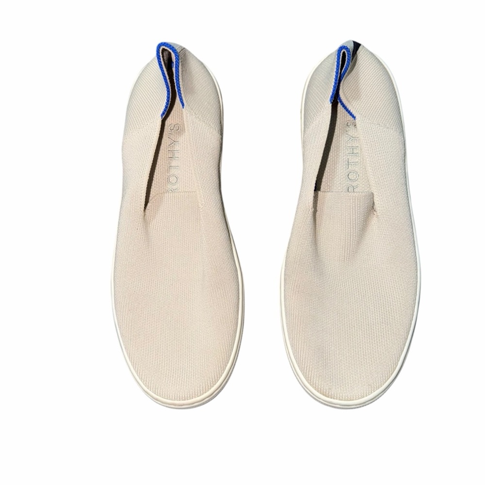 Rothy’s The Original Slip On Sneakers Women’s 8 Beige Sand Knit Shoes